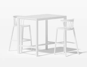 Outdoor Lounge Furniture: Stratus Table With Aria Chairs 3-Piece Outdoor Bar Set