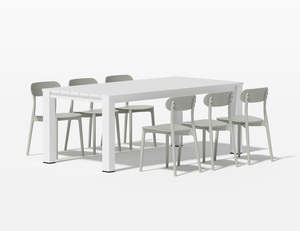 Ficus Table With Abby Chairs 7-Piece Outdoor Dining Set