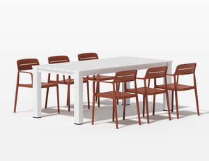 Outdoor Lounge Furniture: Ficus Table With Aha Chairs 7-Piece Outdoor Dining Set