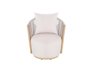 Aluminium Lounge: Goldfinch Aluminium and Rope Swivel Chair