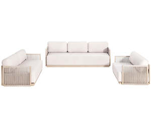 Aluminium Lounge: Godwit Outdoor Rope Sofa Set - 6 Seat