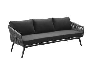 Kereru Aluminium and Rope Outdoor 3 Seater Sofa