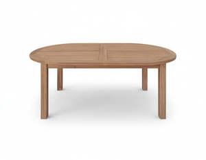 Fletcher Oval Teak Outdoor Extension Dining Table – 180–240cm
