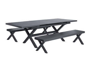 Tuba Outdoor Extension Table Dining Set - 3PCS