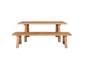 Teak Dining Table Chair Set: Stalwart Teak Dining Set-2PCS