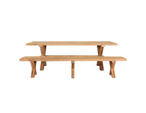 Sovereign Teak X-leg Dining Set-2PCS
