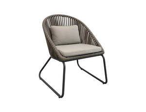 Aluminium Chairs: Rifleman Aluminium And Rope Outdoor Patio Dining Chair