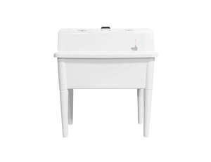 Raised Garden Beds: Self Watering Raised Garden Bed Outdoor Planter With Cover - White