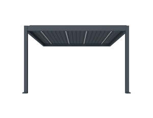 Caribbean Motorised Wall Mounted Louvre Roof Aluminium Pergola