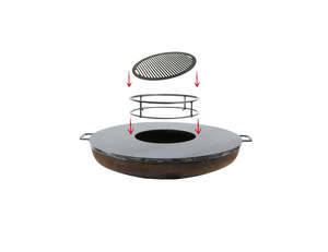 80cm Fire Pit Grill Master Set