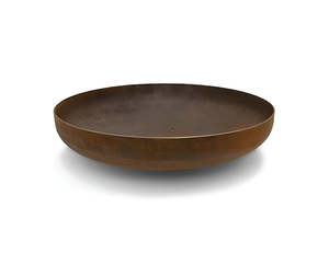 Outdoor Braziers Nz: Corten Steel Fire Pit Bowl – 80cm Outdoor Brazier (Grill Accessories Not Included)