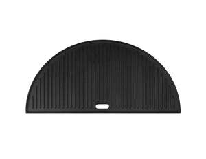 Outdoor Kitchen: Half Moon Cast Iron Reversible Griddle For 21-Inch Kamado
