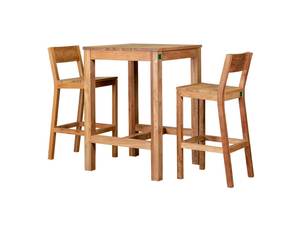 Outdoor Bar Furniture: Teak Bar Chair & Square Table Set -3PCS