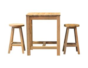 Teak Bar Table & Stool Set - 3PCS