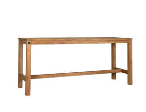 Outdoor Bar Furniture: Teak Outdoor Long Bar Leaner Table 250 X 75 X 105cm