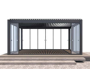 Pergola Glass Sliding Doors: Glass Sliding Door For Pacific Wall Mounted Pergola