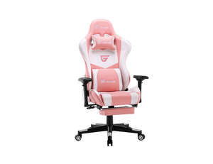 Indoor Furniture: Axle Gaming Chair - Pink + White