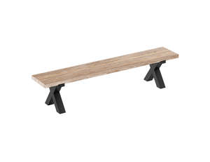 Fortico Teak X-leg Bench Seat 200cm