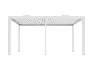 Motorised Freestanding Louvre Roof Aluminium Pergola 6 x 3m White