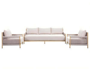 Aluminium Lounge: Goldentail Outdoor Rope Sofa Set - 5 Seat