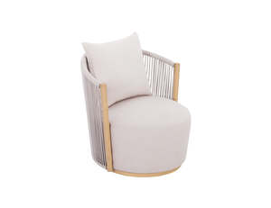 Goldfinch Aluminium and Rope Swivel Chair