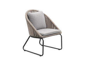 Aluminium Chairs: Rifleman 2.0 Aluminium And Rope Patio Dining Chair