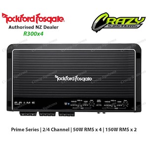 Products: ROCKFORD FOSGATE R300x4 PRIME SERIES 4 Channel Amp (50w x 4 / 150w x 2 RMS)