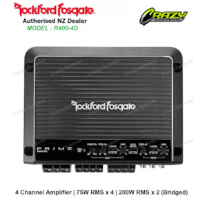 ROCKFORD FOSGATE R400-4D 4-Channel 400W RMS Class-D Prime Series Amplifier