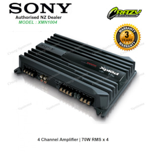4 Channel: SONY XM-N1004 4 Channel Amplifier Class A/B 1000W Max 70W RMS x 4