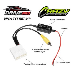 Products: 24pin Factory Camera Adapter, Retains factory 6V cameras in Toyota vehicles