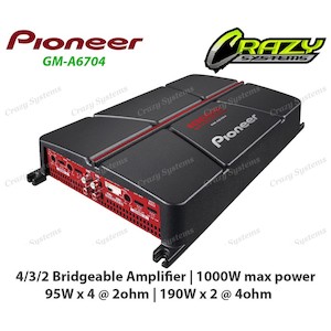 Products: Pioneer GM-A6704 1000W 4-Channel Bridgeable Car Amplifier with Bass Boost