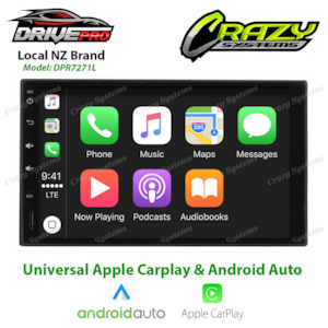 DrivePro DPR7271L 7" Apple CarPlay, Android Auto, Bluetooth, USB, AM/FM Radio