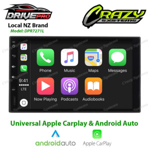 Products: DrivePro DPR7271L 7" Apple CarPlay, Android Auto, Bluetooth, USB, AM/FM Radio