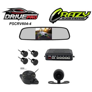 4 Rear Parking Guidance Sensors + Reverse Camera & Monitor Kit Including Installation