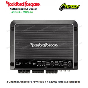 ROCKFORD FOSGATE R400-4D 4-Channel 400W RMS Class-D Prime Series Amplifier