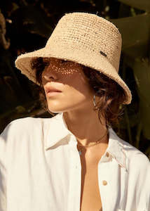 Hat | Ellee Straw Bucket Hat (Tan)
