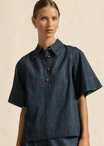 Top | Insinuate (Dark Chambray)