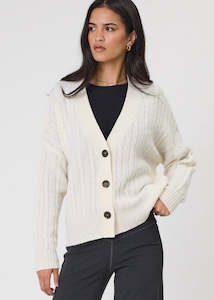 Marlow: Cardigan | Copenhagen Cable Knit (Ecru)