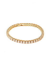 Silk And Steel: Bracelet | Tennis (Gold)