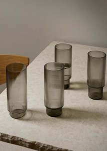 Glass | Ripple Long Drink (Smoked Grey)