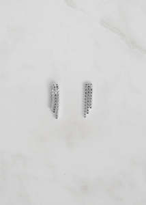Earrings | Starry Night Chain Studs (Silver)