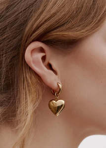 Silk And Steel: Earrings | Bisous Hoops (Gold)