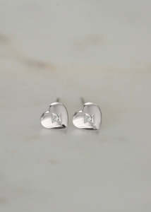 Earrings | Sweetheart Studs (Silver)