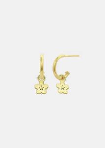 Valentine S Day: Earrings | Daisy Day Hoop Studs (Gold)