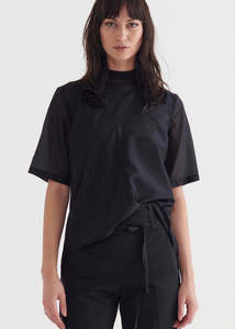 Taylor: Top | Compartment Tee (Black)