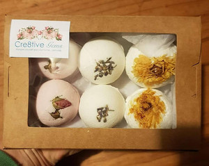 Products: Essential oil mini bath bomb 12pack Cre8tive-Gems