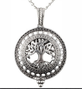 Products: Ornate Tree of life essential oil necklace Cre8tive-Gems