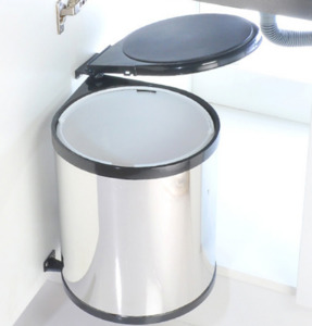 Stainless Steel Linked Trash Can 14L