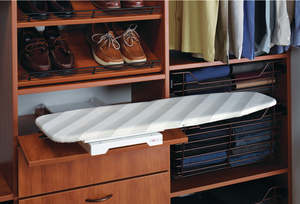 Laundry: Ironing board, Häfele Ironfix, shelf mounted With Covering Hood