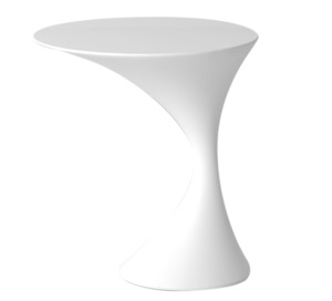 ISTONE BATH TABLE 550MM X 500MM MATTE WHITE